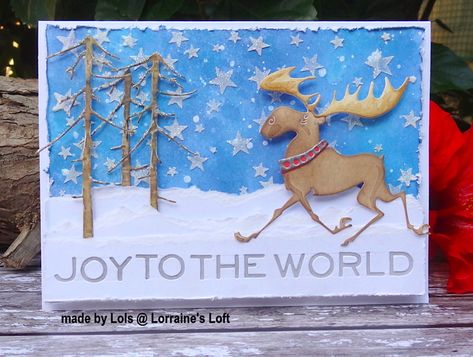 Simon Says: Lets Get Ready For Christmas - Simon Monday Challenge Blog Merry Christmoose, Tim Holtz Dies, Tim Holtz Cards, Christmas Moose, Tim Holtz Sizzix, Christmas Cards To Make, Winter Cards, Animal Cards, Christmas Cards Handmade