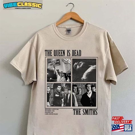 The Queen Is Dead Retro Shirt Smiths T-Shirt Rock Band Tshirt Unisex Check more at https://vibeclassic.com/product/the-queen-is-dead-retro-shirt-smiths-t-shirt-rock-band-tshirt-unisex/ The Smiths Tshirt, The Queen Is Dead, The Smiths, Retro Shirts, Tshirt Design, Rock Band, Will Smith, The Queen, Rock Bands