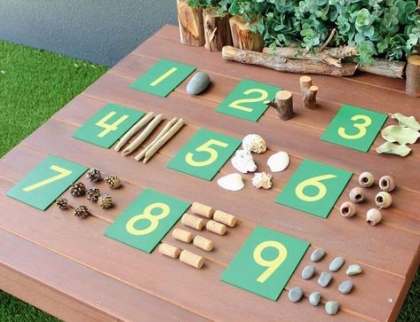 Counting Activities Preschool, Numeracy Activities, Learning To Count, Eyfs Classroom, Playful Learning, Playbased Learning, Nature School, Montessori Math, Activities Preschool