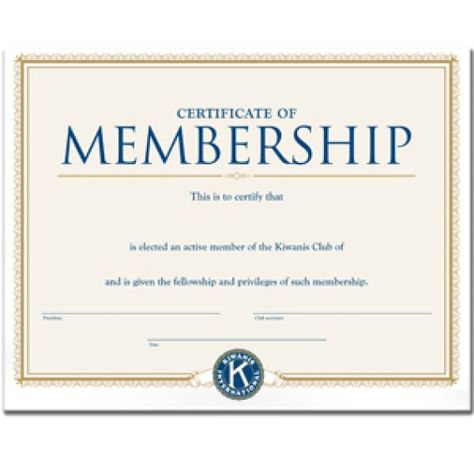 Membership Certificate template 222 Perfect Attendance Certificate, Attendance Certificate, Certificate Of Recognition Template, Blank Certificate Template, Key Club, Certificate Format, Free Certificate Templates, Editable Certificates, Awards Certificates Template