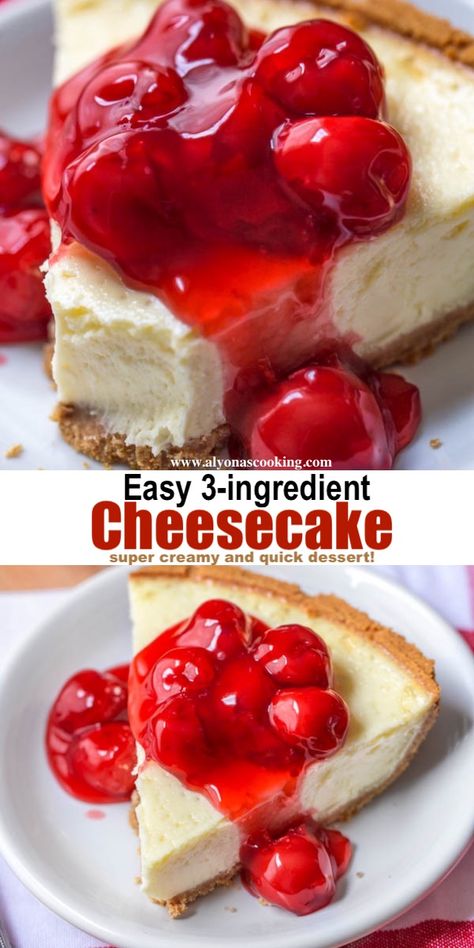 Cheesecake Recipes With Sweet Condensed Milk, Easy Cheesecake With Premade Crust, Cheese Cakes Recipes Easy Condensed Milk, Cheese Cakes Recipes Easy 4 Ingredients, Cheesecake Recipes Easy 4 Ingredients, How To Make A Cheesecake Easy, Two Ingredient Cheesecake, 3 Ingredient Cheesecake Condensed Milk, Cream Cheese And Sweet Condensed Milk