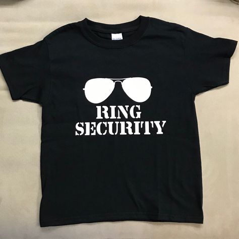 I Bought This For A Ring Bearer In Our Wedding Who Ended Up Not Being In It. It Has Never Been Worn. It Has Been In The Box Since The Wedding. Security Shirt, Ring Security, Ring Bear, Top Rings, Ring Bearer, The Box, Our Wedding, Shirts Tops, Knot