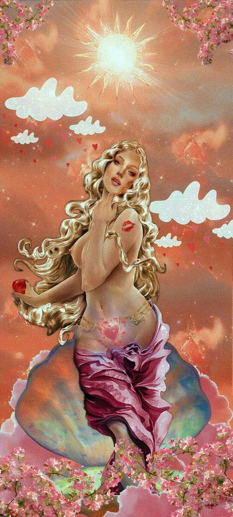 Aphrodite Aesthetic Wallpaper, Aphrodite Art, Arte Pin Up, Aphrodite Aesthetic, Aphrodite Goddess, Gauze Skirt, Oh My Goddess, Skirt High Waist, Feminine Art