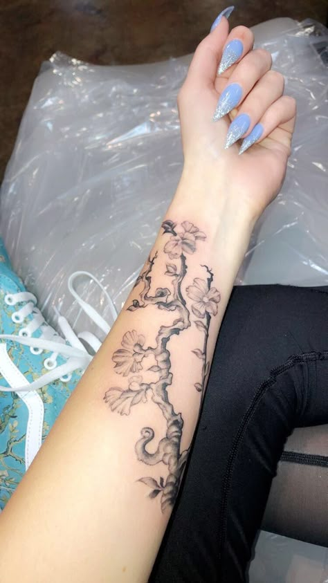 Almond Blossoms; Vincent Van Gogh Van Gogh Blossom Tattoo, Tattoo Ideas Van Gogh, Van Gogh Cherry Blossoms Tattoo, Van Gogh Flower Tattoo, Vincent Van Gogh Tattoo Ideas, Vincent Van Gogh Tattoo Minimalist, Vincent Van Gogh Tattoos, Van Gogh Almond Blossom Tattoo, Van Gogh Flowers Tattoo