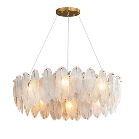 Natural Light Lamp, Chandeliers For Living Room, Feather Chandelier, Glass Feather, Pendant Lamps Kitchen, Dining Table Lamps, Dining Chandelier, Bedroom Light Fixtures, Pendant Ceiling Lamp