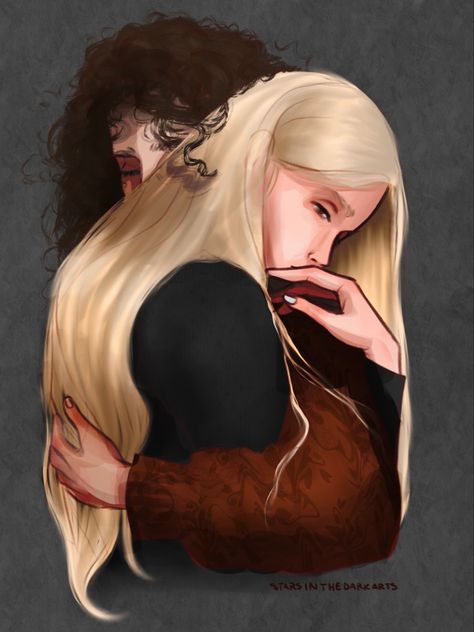 Narcissa And Bellatrix Black Fanart, Andromeda And Ted Tonks Fanart, Andromeda Tonks Aesthetic, Bellatrix Andromeda Narcissa Fanart, Narcissa Malfoy Fanart, Andromeda Black Fanart, Andromeda Black Aesthetic, The Black Sisters, Harry Potter Narcissa