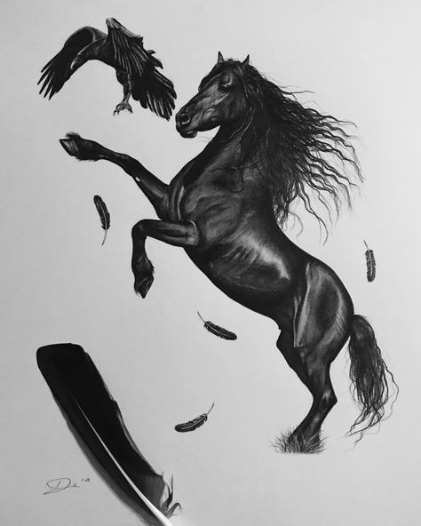 Black Horse Tattoo Design, Friesian Horse Tattoo, Black Stallion Tattoo, Riding Horse Tattoo, Black Horse Drawing, Black Horse Tattoo, Stallion Tattoo, Horse Pencil Drawing, Beauty Drawing