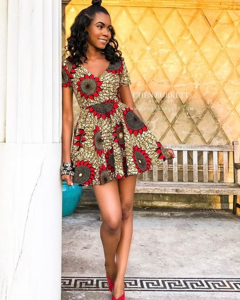 120 Ankara Short Gown Styles Designs 2020 | ThriveNaija Short Ankara Dress, Ankara Short, Ankara Short Gown Styles, Ankara Dress Styles, Short African Dresses, African Dresses Modern, Ankara Gown Styles, Short Dress Styles, African Wear Dresses