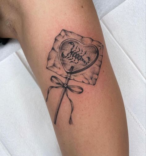 Scorpion Lollipop, Cryptic Tattoos, Beauty 2023, Scorpion Tattoo, Creepy Tattoos, Female Tattoo Artists, Dainty Tattoos, Tattoo Meaning, Girly Tattoos