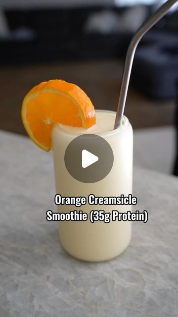 Justin Anderson on Instagram: "Orange Creamsicle Smoothie (35g Protein)  ~ 339 calories   Ingredients:   1/2 frozen orange (around 3/4 cup) 1/2 cup orange juice  1 scoop vanilla protein  1/2 cup greek yogurt  1 tsp vanilla  1 tbsp honey 4-5 pieces ice   #recipe#smoothie#highprotein#protein#proteinshake#fitness#fit#gym#weightloss#muscle" Orange Creamsicle Protein Smoothie, Orange Creamsicle Smoothie, Ice Recipe, Creamsicle Smoothie, Simple Detox, Smoothie Protein, Recipe Smoothie, High Protein Smoothies, Detox Smoothie Recipes