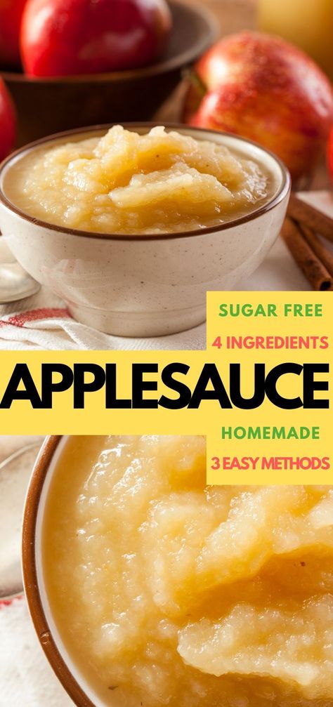 Unsweetened Applesauce Recipe, Sugar Free Applesauce, Applesauce Recipes, Homemade Applesauce Recipes, Healthy Snack For Kids, Applesauce Recipe, Apples Cinnamon, Apple Sauce Recipes, Snack For Kids