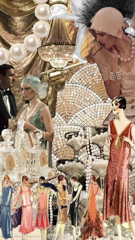 Roaring 20s Aesthetic Fashion, 1920s Fashion Moodboard, Roaring 20s Moodboard, 1920s Glamour Roaring 20s, 1920 Aesthetic Party, Anni 20 Aesthetic, Flappers Aesthetic, 20s Aesthetic Wallpaper, 1920s Art Deco Aesthetic