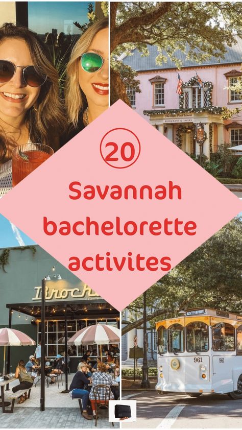 My REAL savannah bachelorette party! If you’re looking for something with Southern Charm, but a little more off the beaten path, a Savannah girls trip may be just what you’re looking for. With its fun nightlife scene, relaxed open container laws, and proximity to the water, Savannah Georgia is the perfect bachelorette party destination. Bachelorette Themes Savannah Ga, Savannah Girls Weekend, Savannah Ga Bachelorette Weekend, Tybee Island Georgia Bachelorette, Bachelorette In Savannah Ga, Savannah Ga Bachelorette Party Theme, Bachelorette Party Themes Savannah Ga, Savannah Georgia Girls Trip, Bachelorette Party Savannah Ga