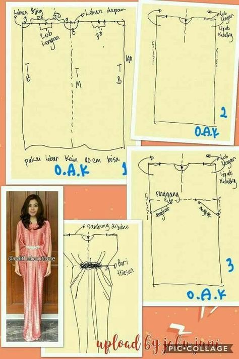 Diy Sewing Clothes, Clothes Sewing Patterns, Linen Clothes, Sewing FA5 Kaftan Pattern Sewing How To Make, Clothes Patterns For Women, Pola Kaftan, Sewing Machine Cover Pattern, Abaya Pattern, Diy Clothes Patterns, Kaftan Pattern, Kaftan Designs, Girls Dress Sewing Patterns