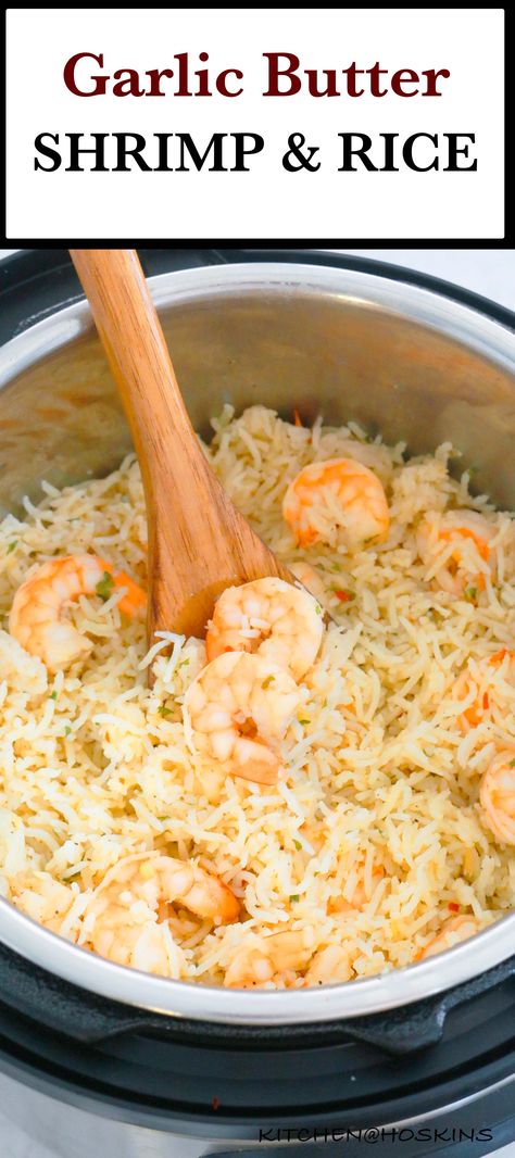 Shrimp Recipes Garlic Butter, Easy Shrimp And Rice Recipes, Garlic Butter Shrimp Recipes, Shrimp Recipes Garlic, Butter Shrimp Recipes, Rice Recipes Instant Pot, Easy Shrimp And Rice, Garlic Butter Shrimp And Rice, Rice In Instant Pot