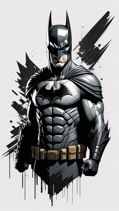 Captivating Vector Art: Unleashing the Power of Batman's Iconic Design - Artistic Blog Cool Batman Art, Batman Illustration Art, Super Heroes, Batman Tattoo Design, Popart Cartoon, Batman Design, Batman Graphic Design, Batman Logo Painting, Batman Images Logos