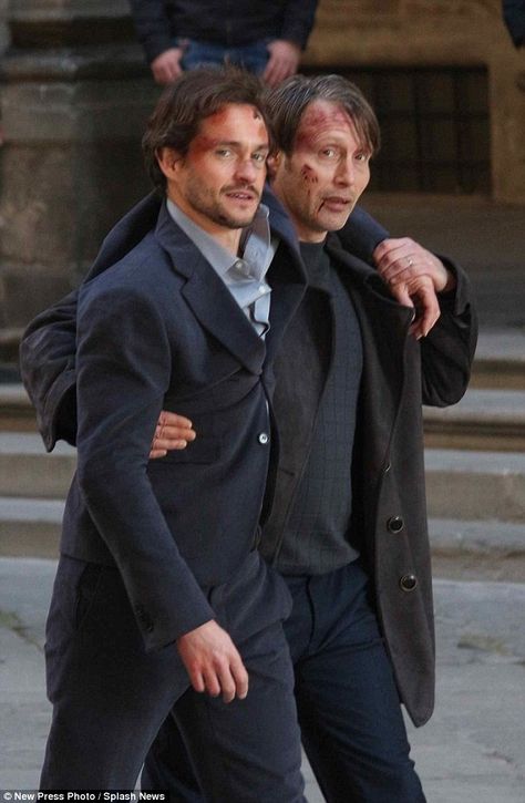 Double trouble: Hugh Dancy, who plays FBI special investigator Will Graham, was also on se... Hannibal Film, Hannibal Cast, Hannibal Tv Show, Will Graham Hannibal, Hannibal Tv Series, Sir Anthony Hopkins, Hannibal Series, Nbc Hannibal, I Love Cinema