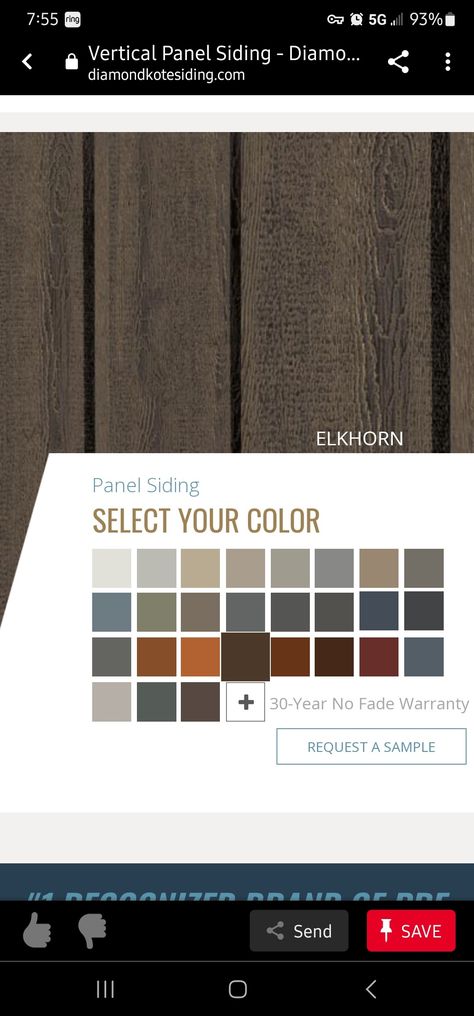 Elkhorn Diamond Kote Siding, Diamond Kote Elkhorn Siding, Diamond Kote Siding Colors, Diamond Kote Siding, Cabin Siding, Elk Horn, Montana Ranch, Black Trim, Panel Siding