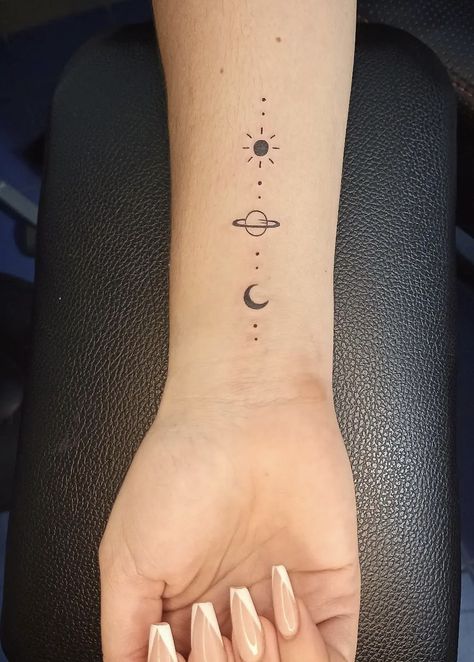 Mini Star Tattoo, Star Tattoo Ideas, Tiny Foot Tattoos, Ankle Tattoo For Girl, Planet Tattoo, Small Foot Tattoos, Simple Tattoos For Women, Tiny Wrist Tattoos, Henna Inspired Tattoos