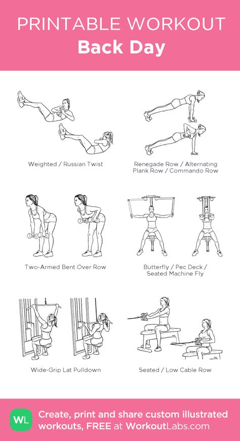 Back Day Workout Gym, Effective Workout Plan, Back Day Workout, Full Body Dumbbell Workout, Printable Workout, Abs Workout Gym, Printable Workouts, Gym Routine, Abdominal Exercises