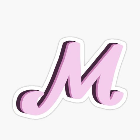 Letter M Stickers | Redbubble Letter M Aesthetic, Disney Stickers Printables, M Aesthetic, School Locker Decorations, M Sticker, Letter M Logo, Star Wars Stickers, The Letter M, Logo M