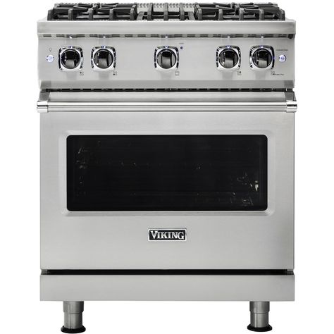 Viking Professional 5 Series 4.0 Cu. Ft. Freestanding Gas Convection Range Stainless steel VGR5304BSS - Best Buy Viking Stove, Ceramic Cooktop, Convection Range, Viking Range, Self Cleaning Ovens, Convection Cooking, Induction Range, Dual Fuel Ranges, Single Oven