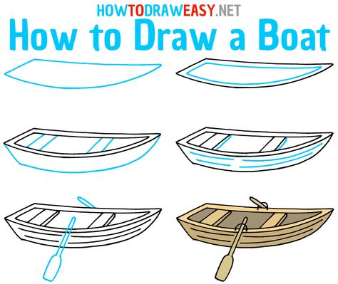 How to Draw a Boat Step by Step #Boat #BoatDrawing #HowtoDrawaBoat #BoatDrawingTutorial #EasyDrawings #HowtoDrawanEasyBoat #SimpleDrawings #SimpleDrawingTutorial #StepbyStepDrawings #StepbyStepBoatDrawing #EasytoDraw #BoatArt Boat Drawing Step By Step, How To Draw A Boat, Boat Drawing Simple, Jonah Craft, How To Draw Abs, Boat Sketch, Painting Boats, Boat Cartoon, Fence Painting