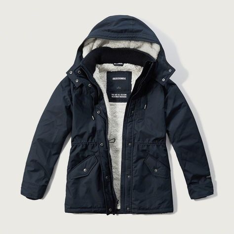 Abercrombie & Fitch All-Season Sherpa Weather Warrior Parka ($126) ❤ liked on Polyvore featuring outerwear, coats, navy, water resistant coat, blue coat, abercrombie & fitch, fleece lined parka and blue parka Navy Parka, Blue Parka, Hollister Jacket, Fall Wishlist, Faux Shearling Coat, Sherpa Coat, Navy Coat, Womens Coats, Blue Coat