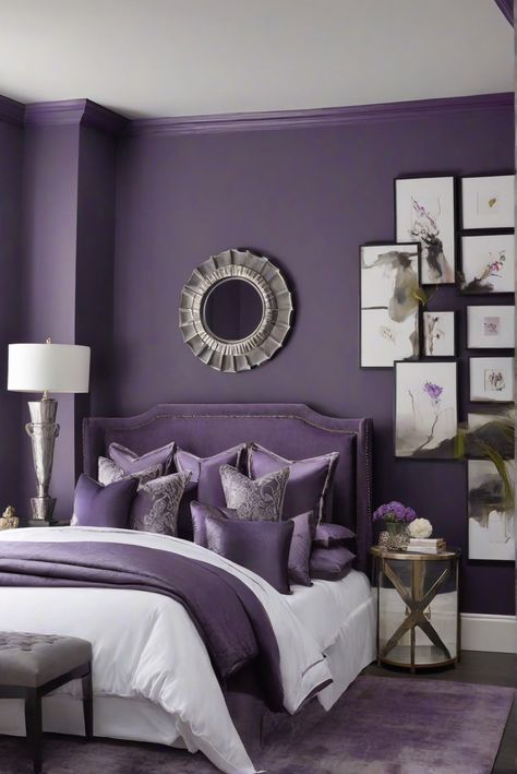 Step into luxury with Majestic Purple (SW 6545) in your bedroom. Elevate your space with regal hues, adding sophistication to your daily interior designer routine. #Ad #homedecor #homedesign #wallpaints2024 #Painthome #interiorarchitecture Wall Colors Green Living Room Colors
Bright Living Room Colors
Apartment Renovation
Living room Remodeling
Modern Paint Colors
2024 Bedroom Inspirations Purple, Purple Walls Living Room, Purple Gray Bedroom, Colorful Living Room Bright, Renovation Living Room, Paint Colors 2024, Opulent Bedroom, Fall Bedroom Ideas, Modern Paint Colors