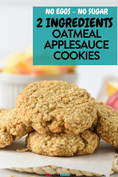 Applesauce And Oatmeal Cookies, Healthy Oatmeal Cookies No Banana, 5 Ingredient Oatmeal Cookies, Oatmeal Applesauce Cookies Healthy, Healthy Cookies No Banana, Oats And Applesauce Recipes, Simple Healthy Oatmeal Cookies, Two Ingredient Oatmeal Cookies, Banana Oat Cookies 2 Ingredients