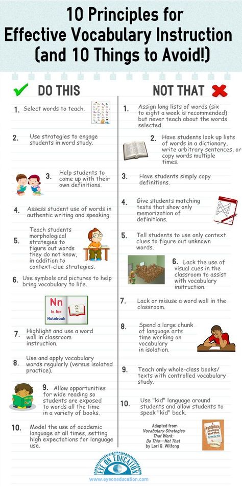 10 Dos & Don'ts For Teaching Vocabulary In Any Content Area Teacher Leadership, Vocabulary Strategies, Vocabulary Instruction, Teaching Vocabulary, Educational Infographic, Teaching Ela, Teaching Language Arts, To Kill A Mockingbird, Mobile Learning