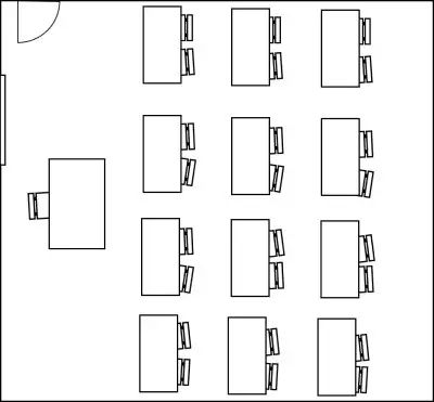 Classroom Drawing Sketch, Manga Classroom Background, Floor Plan Classroom, Classroom Seating Plans, Black And White Google Classroom Icon, Classroom Seating Plan, Classroom Layout Ideas, Classroom Dimensions Architecture, Seating Chart Classroom