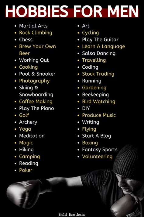 Men’s Self Improvement, Best Hobbies For Men, Books For Men, Best Hobbies, Hobby Ideas, Hobbies For Men, Personal Improvement, Fun Hobbies, Life Improvement