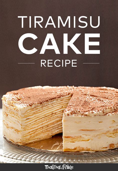 Mille-Crepe Tiramisu Birthday Cake from Francisco Migoya Tiramisu Birthday Cake, Dessert Crepes, Crepe Cake Recipe, Tiramisu Cake Recipe, Mille Crepe, Crepe Cake, Tiramisu Cake, Tiramisu Recipe, Crepe Recipes