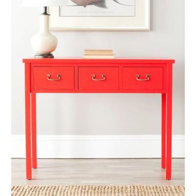 Red Console Table, Safavieh Furniture, Red Table, Sofa End Tables, Wood Console Table, Wood Console, Sofa Tables, My New Room, Sofa Table