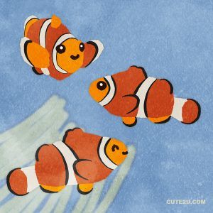 Cute2u! A free Cute Illustration for Everyone! #Free #Cute #Illustration Kawaii Fish Drawing, Tropical Fish Drawing, How To Draw A Clown Fish, Clownfish Tattoo, Clownfish Drawing, Clown Fish Drawing Easy, Clown Fish Drawing, Clown Fish Wallpaper, Clownfish