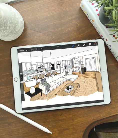 Interior Sketch Design Services for Unique Ambiences Draw On Procreate, Drawing Pro, Interior Architecture Sketch, Interior Design Sketchbook, Interior Design Jobs, Kitchen Drawing, Furniture Design Sketches, Interior Design Renderings, Interior Architecture Drawing