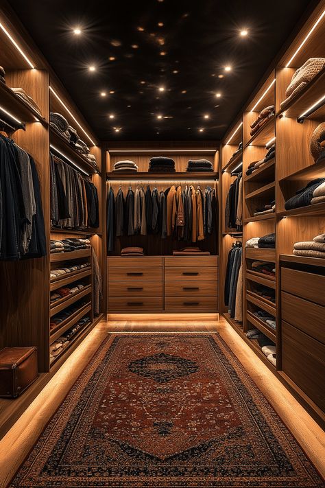 19 Elegant Walk-In Closet Designs That Feel Luxurious Walking Closet Inspiration, Walk In Closet Lighting, Walk In Closet Decor, Master Walk In Closet Ideas, Shelf Lights, Under Shelf Lighting, Walk In Closet Ideas, Small Walk In Closet, Classy Closets