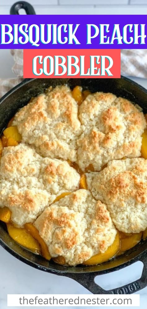 Bisquick Peach Cobbler Recipe, Bisquick Cobbler Recipes, Summer Cobbler, Bisquick Peach Cobbler, Cobbler With Bisquick, Skillet Peach Cobbler, Peach Cobbler With Bisquick, Gluten Free Peach Cobbler, Gluten Free Bisquick