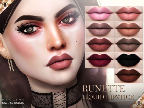 Sims 4 Makeup Lipsticks, Sims Face, Sims Makeup, Lipstick Pictures, Cc Shopping, Cc Folder, Sims 4 Cc Kids Clothing, Makeup Cc, Pelo Sims