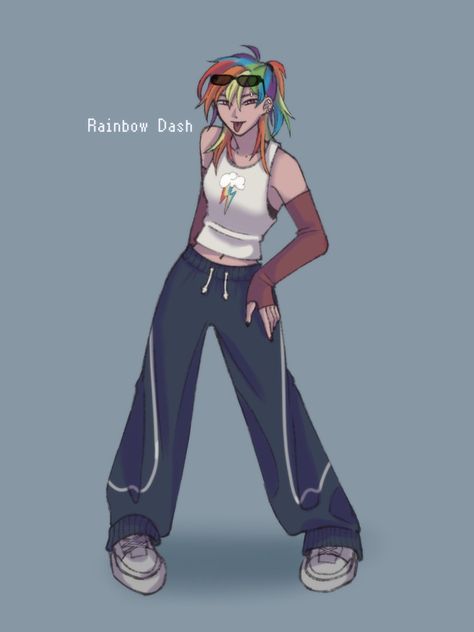 Mlp Rainbow Dash Redesign Human, My Little Pony Drawing Human, Rainbow Dash As A Human, Mlp Fan Art Rainbow Dash, Human Rainbow Dash Fanart, Human Rainbowdash, Mlp Rainbow Dash Human, My Little Pony As Humans, Mlp Rainbow Dash Fanart