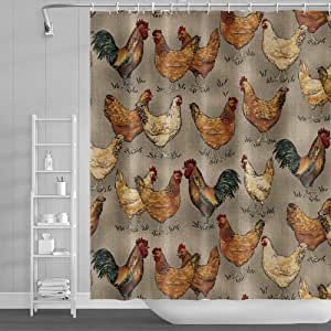 Modern Home Bathroom, Farm Bathroom, Rural Cottage, Bathtub Liners, Animal Chicken, Rustic Modern Farmhouse, Bathroom Bathtub, Bathroom Curtain, Chicken Humor