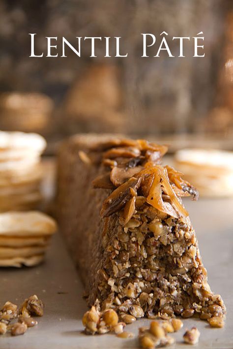 Lentil Pâté is an exceptional way to get a special meal rolling. It may be a meatless pâté but it's deep flavor and special texture keep it celebratory. Lentil Pate, Thanksgiving Favorites, Apple Blondies, Vegetarian Appetizer, French Green Lentils, French Lentils, Vegetarian Appetizers, Vegan Appetizers, V Day