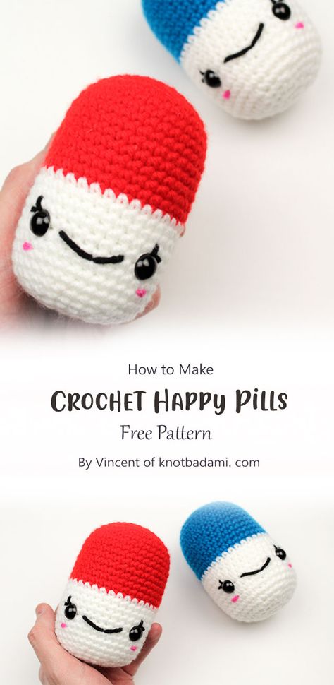 Free Chill Pill Crochet Pattern, Nurse Amigurumi Free Pattern, Nurse Crochet Pattern, Nursing Crochet Ideas, Crochet For Nurses, Crochet Pill Pattern, Positive Crochet Ideas, Nurse Crochet Ideas, Positive Crochet Pattern