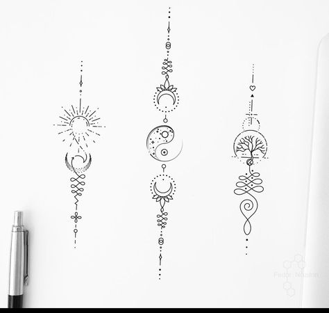 Unalome Tattoo Design, Luna Tattoo, Symbols Tattoo, Tattoo Lotus, Chakra Tattoo, Tattoo Moon, Tattoo Symbols, Single Needle Tattoo, Unalome Tattoo