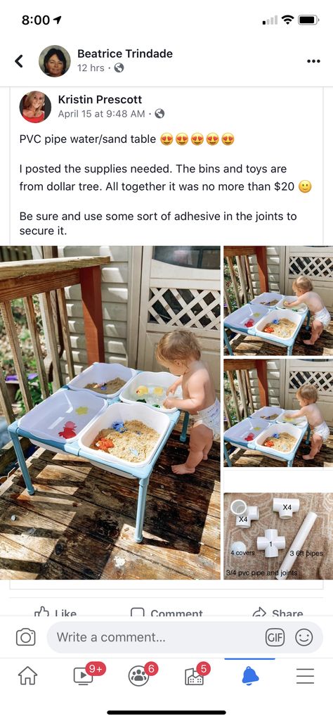 Play Table Diy, Toddler Activity Table, Table Activities For Toddlers, Toddler Sensory Bins, Kids Activities At Home, Pvc Pipes, Sensory Activity, Baby Learning Activities, Toddler Activity