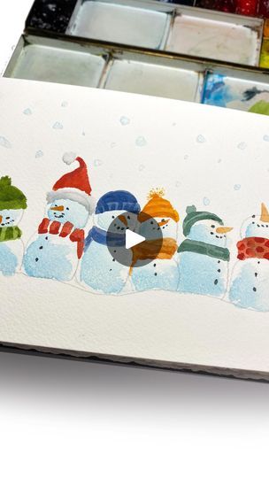 348K views · 29K reactions | Which expression represents you this weekend? ⛄️ #watercolor #watercolorpainting | Sandy Allnock | Artist | Laufey · Winter Wonderland Laufey Winter, Watercolor Snowman, Sandy Allnock, Learn Watercolor Painting, Learn Watercolor, Winter Watercolor, Watercolor Lessons, Watercolor Pictures, Pallet Painting