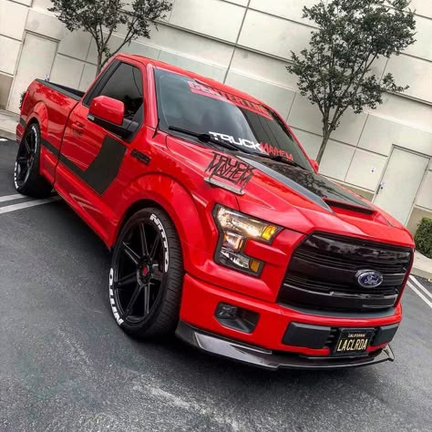 Truck Update, Single Cab Trucks, Ford Trucks F150, Customised Trucks, Ford Ranger Raptor, Muscle Truck, Dropped Trucks, Lowered Trucks, Custom Chevy Trucks