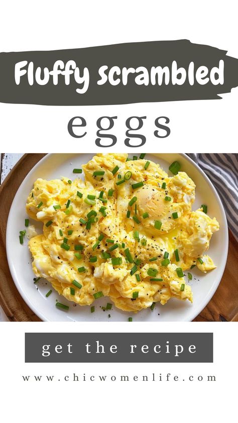 Fluffy Scrambled Eggs Best Fluffy Scrambled Eggs, Fluffy Scrambled Eggs The Secret, Fluffy Eggs Scrambled, Scrambled Eggs With Cream, Scrambled Egg Recipes, Soft Scrambled Eggs, Cheesy Scrambled Eggs, Best Scrambled Eggs, Fluffy Scrambled Eggs