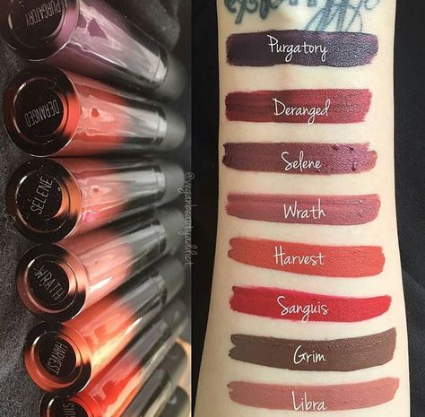 Moon Cosmetics, Moon Makeup, Black Moon Cosmetics, Glamorous Hair, Lip Swatches, Witchy Fashion, Hair Perfume, Black Moon, Makeup Swatches